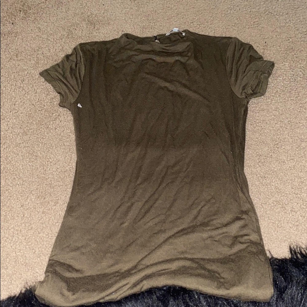 Olive green body con dress